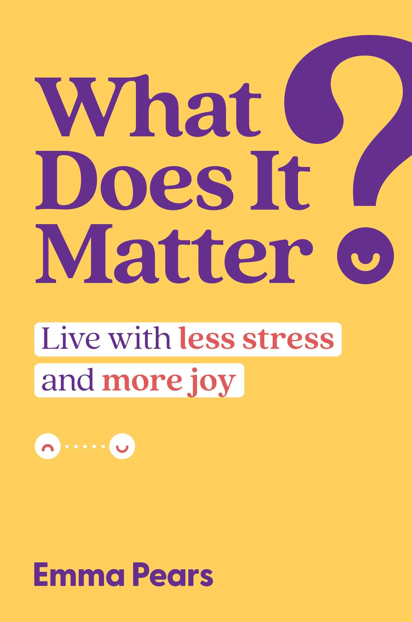 Post Hill Press What Does It Matter?: Live with Less Stress and More Joy