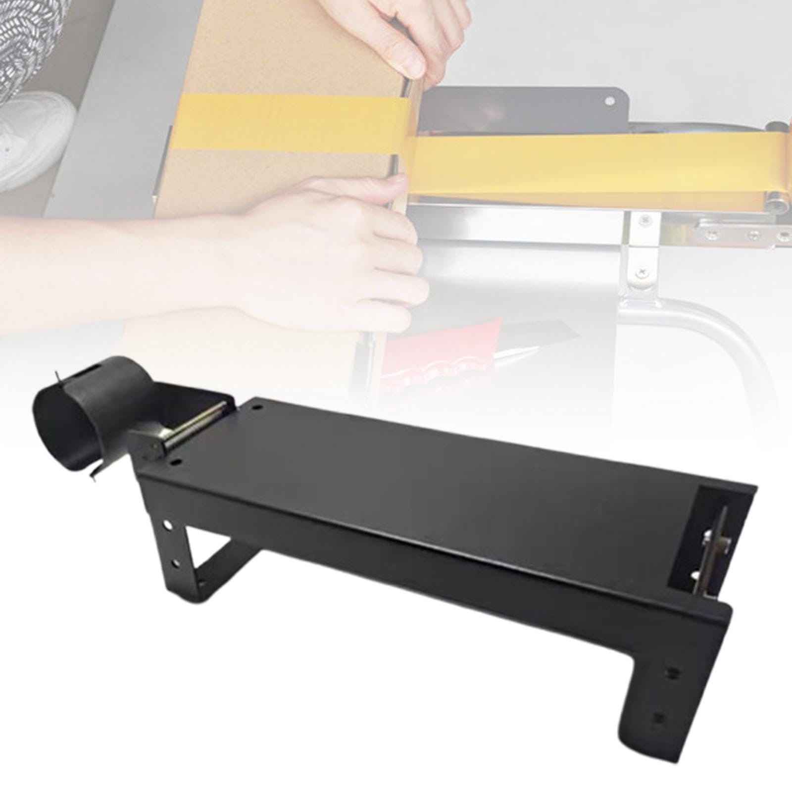 Dispenser per nastro adesivo da tavolo con lama in acciaio inox, strumento compatto e robusto per sigillare scatole