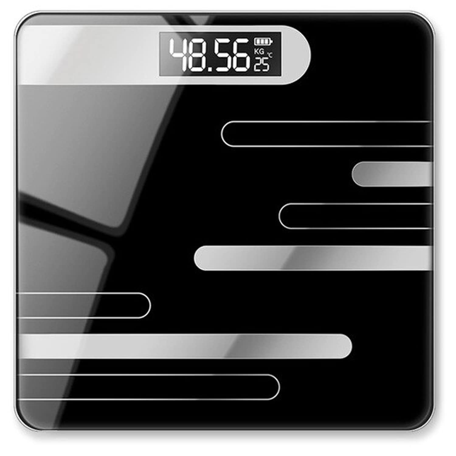 ACU-CHECK Digital Weight Machine For Body Weight, Bathroom Scale Machine 180kg Capacity Weighing Scale with LCD Display Glass Weighing Scale, Gym Weight Scale (Black)-picture-15