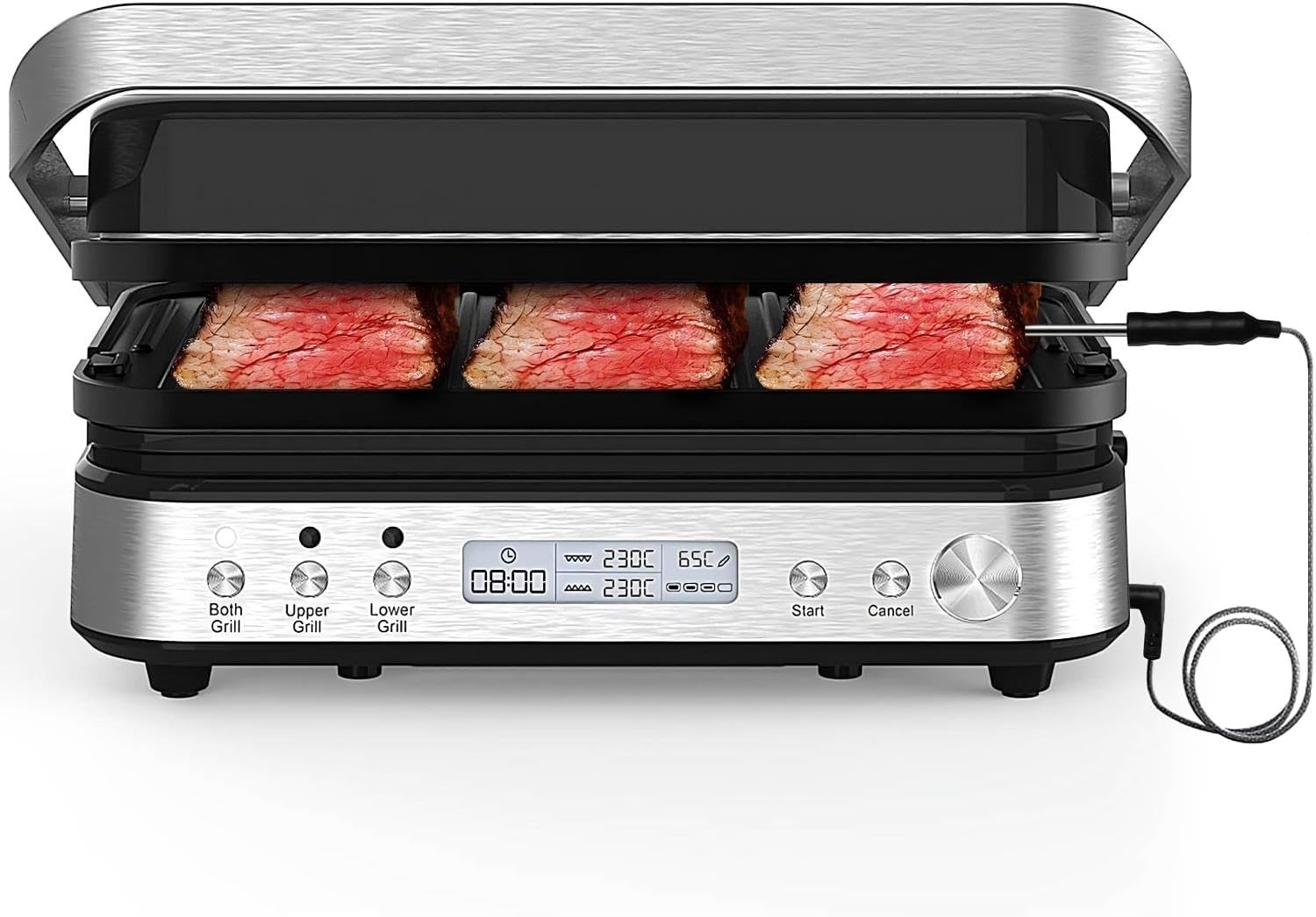 Dxmocos 5 in 1 Indoor Grill, Electric Contact Grill and Griddle, Panini