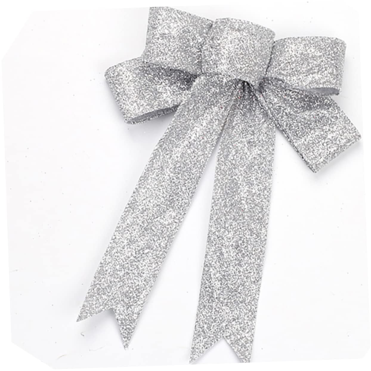 OUNONA 12 Piezas Decoraciones para Árboles De Navidad Lazos Rojos De Vacaciones Lazos Navideños Artesanales Lazo De Guirnalda De Navidad Lazo De Plata De Navidad Lazo De Árbol De Navidad