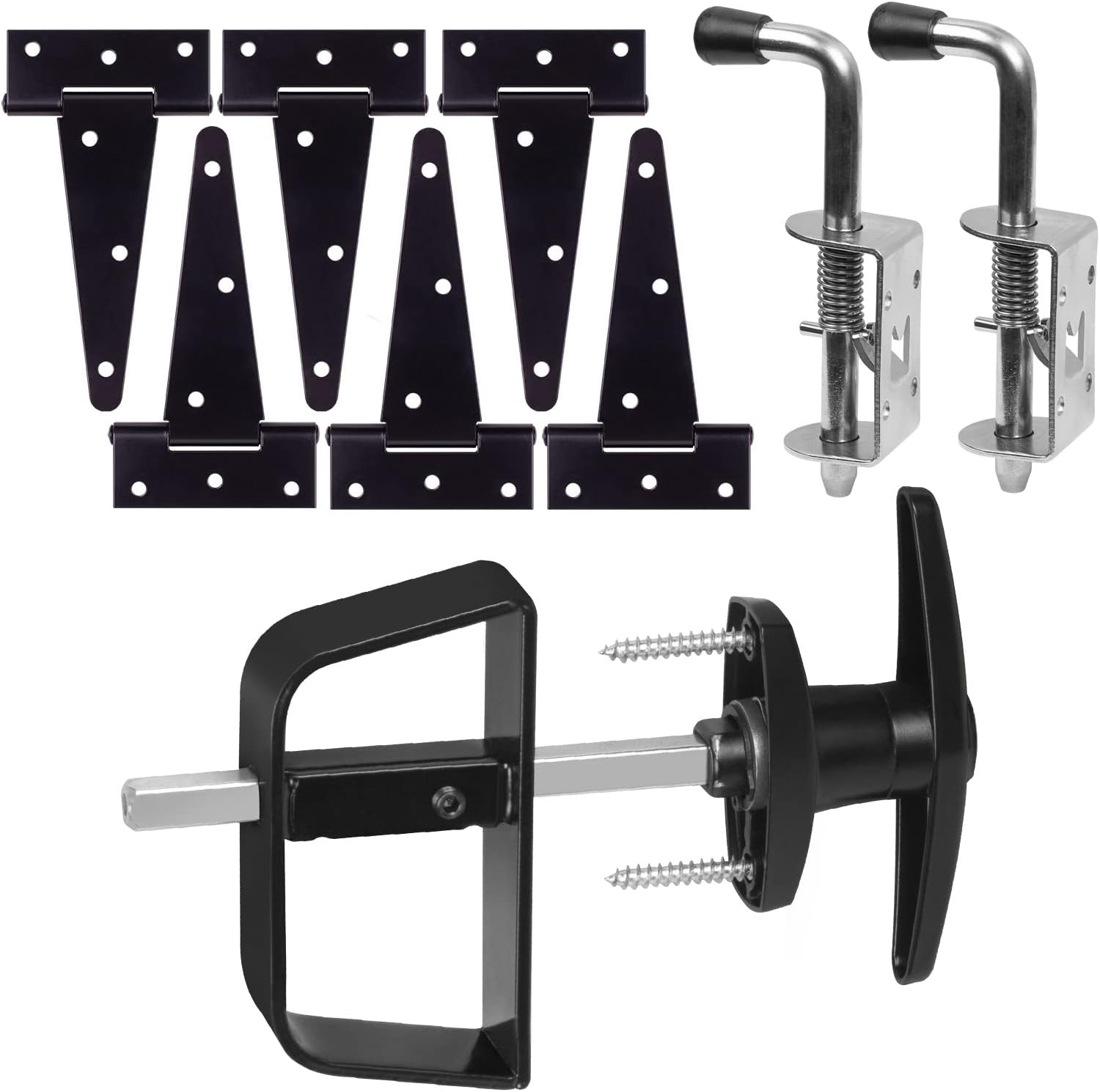 BTEOBFY Double Door Shed Hardware Kit Complete with Hinges, Latches