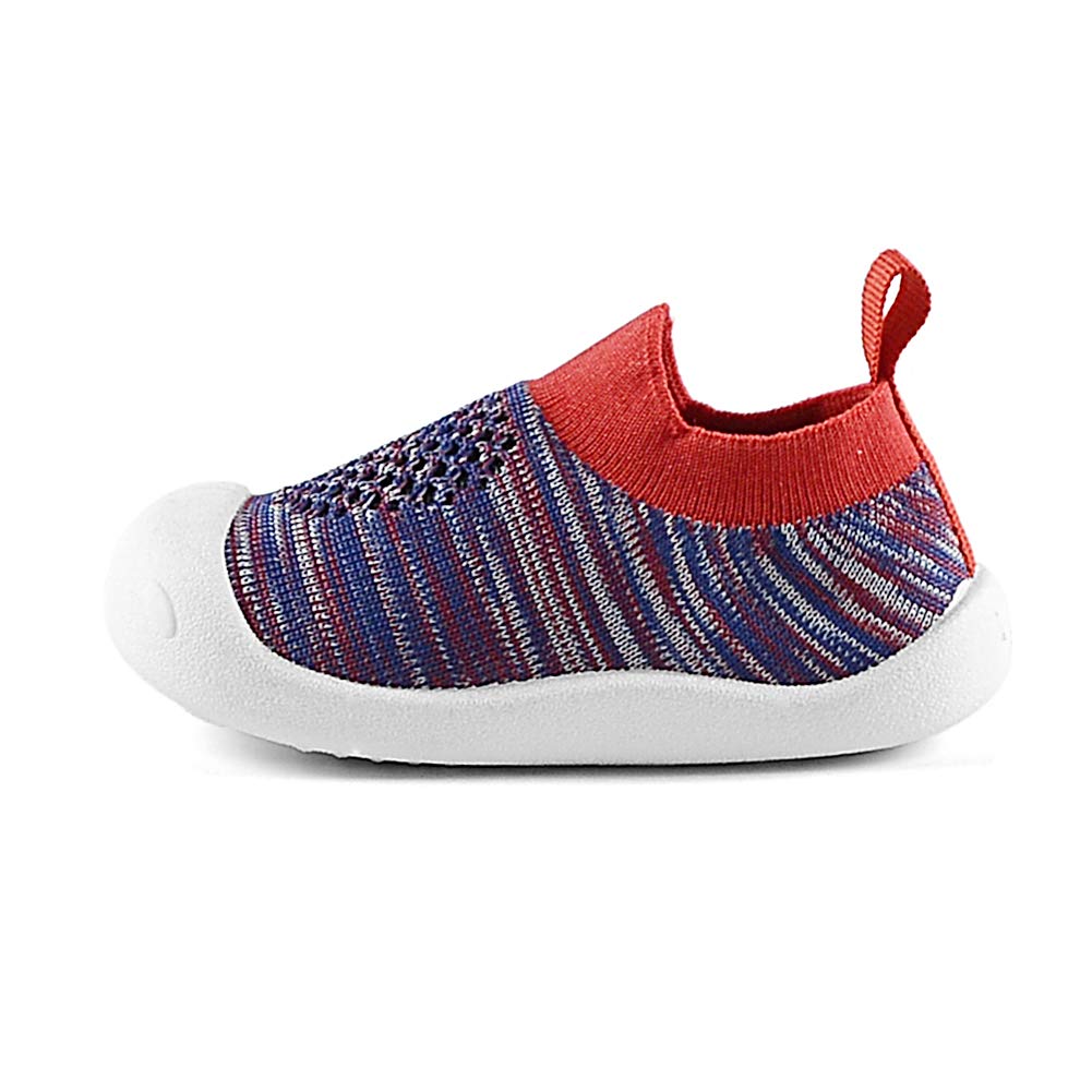 OAISNIT Baby Boy Girl Sneakers Anti Skid Lightweight Soft Toddler First Walkers for Walking Running (4.5 Toddler, 7-Red)