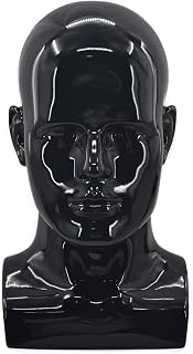 Tcwuzick Cabeza de maniquí de hombre Cabeza de maniquí profesional para exhibición Pelucas Sombreros Auriculares Máscara Gafas de sol Joyería y Scravat Soporte de exhibición (UK-90lianghei)