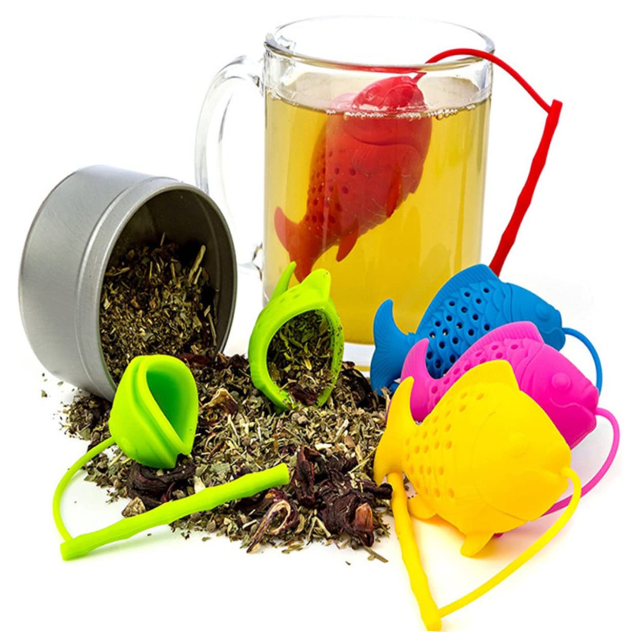 TOPBATHY 12piezas Infusores De De Forma De Filtros Reutilizables Para Infusiones Mixtos Perfectos Para Variedades De y Especias