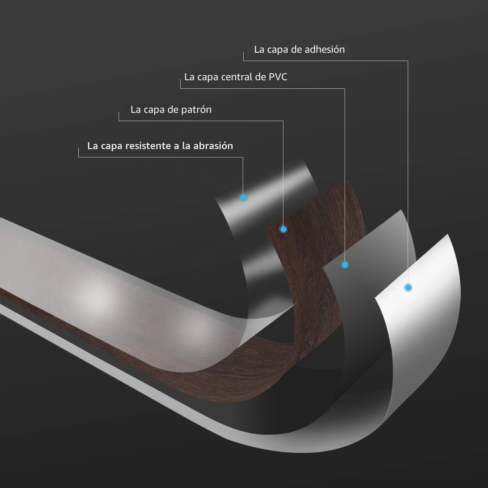Art3d Baldosas Suelo Autoadhesivas Efecto Madera Marrón Natural
