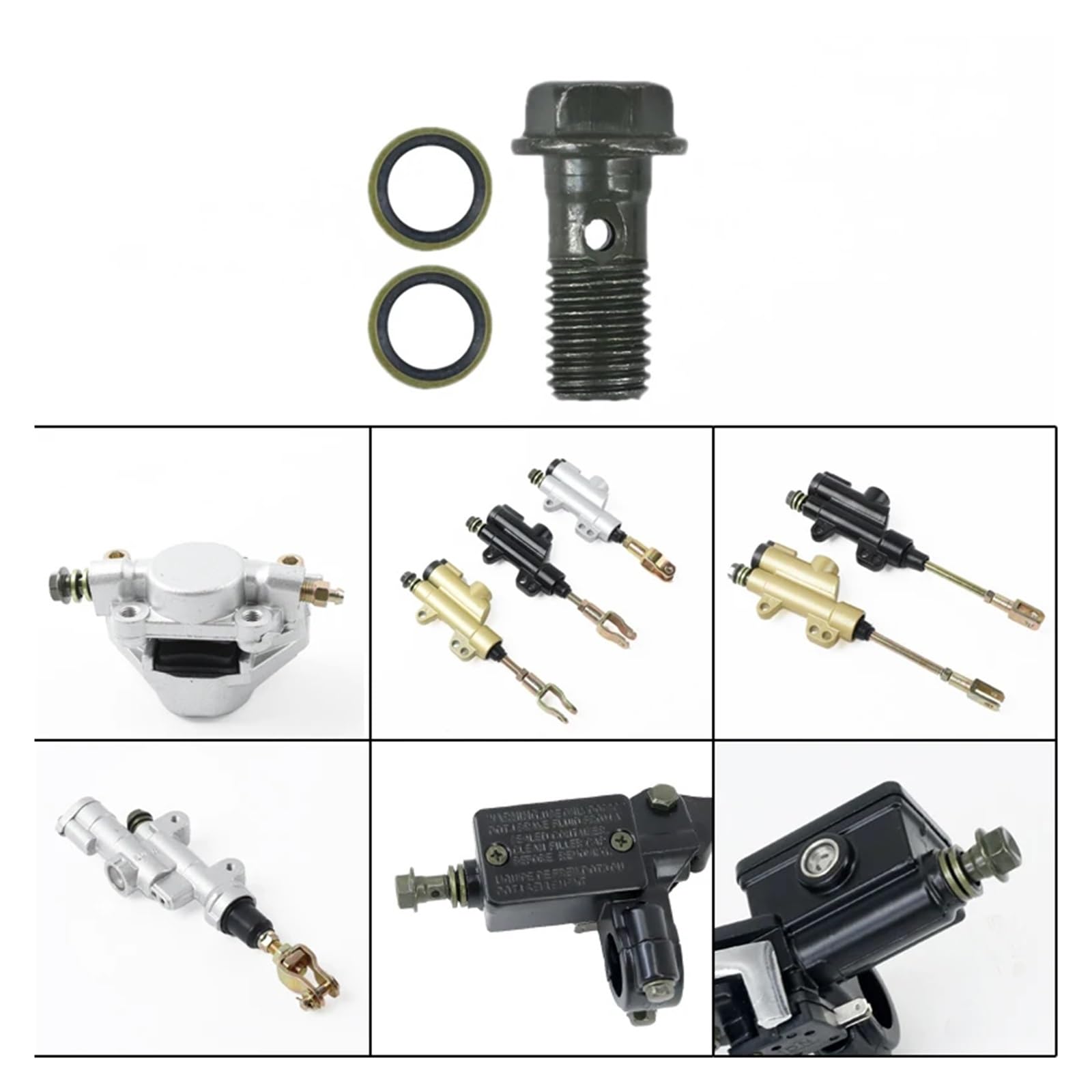 Kit Viti Sfogo Freni Moto M10x1.25mm Con Cappucci Polvere - Universale Per Auto E Moto - Foto 10