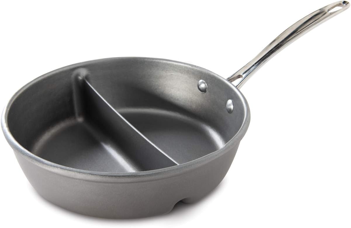 Nordic Ware 2-in-1 Divided Sauce Pan, 9.5 Inch, Silver