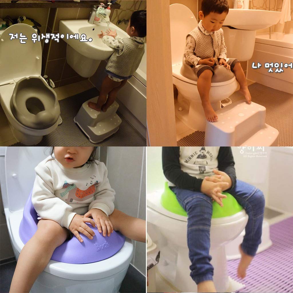 Toilettensitz, Ring Für Toilettentrainer, Bad Tragbar Assistent Töpfchen Rutschfest Sicher Robust Unisex-Kleinkind Toiletten-Trainingssitz Gebündelt WC Trainer (Farbe : Yellow)