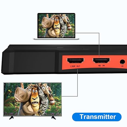 Transmissor HDMI Sem Fio VRRIIS, Resolução 1080p / 60hz Full HD, Alcance até 200 Metros, 5.8G, Kit T