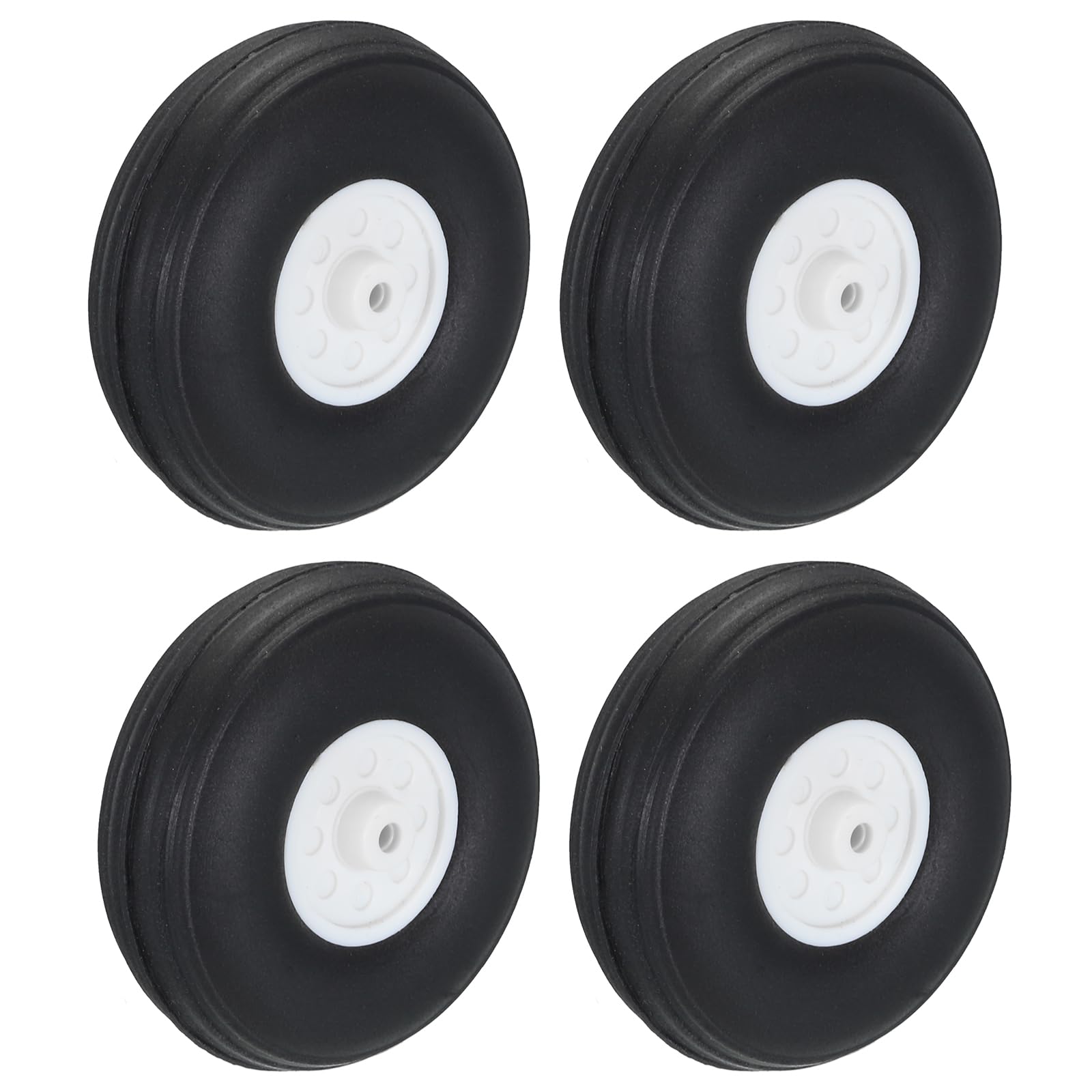 Sourcing Map Roues D'avion RC 11,5 Cm OD RC Avion, Roues En éponge PU