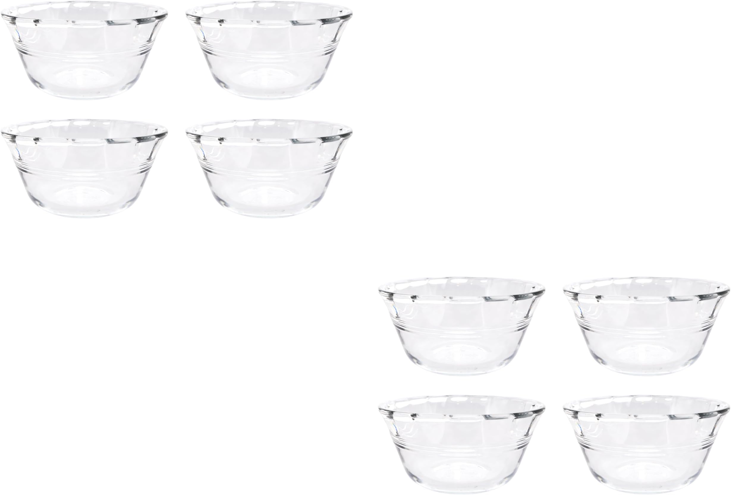 6001142 6oz 4-Piece Glass Custard Bowls (2-Pack) - Made in USA