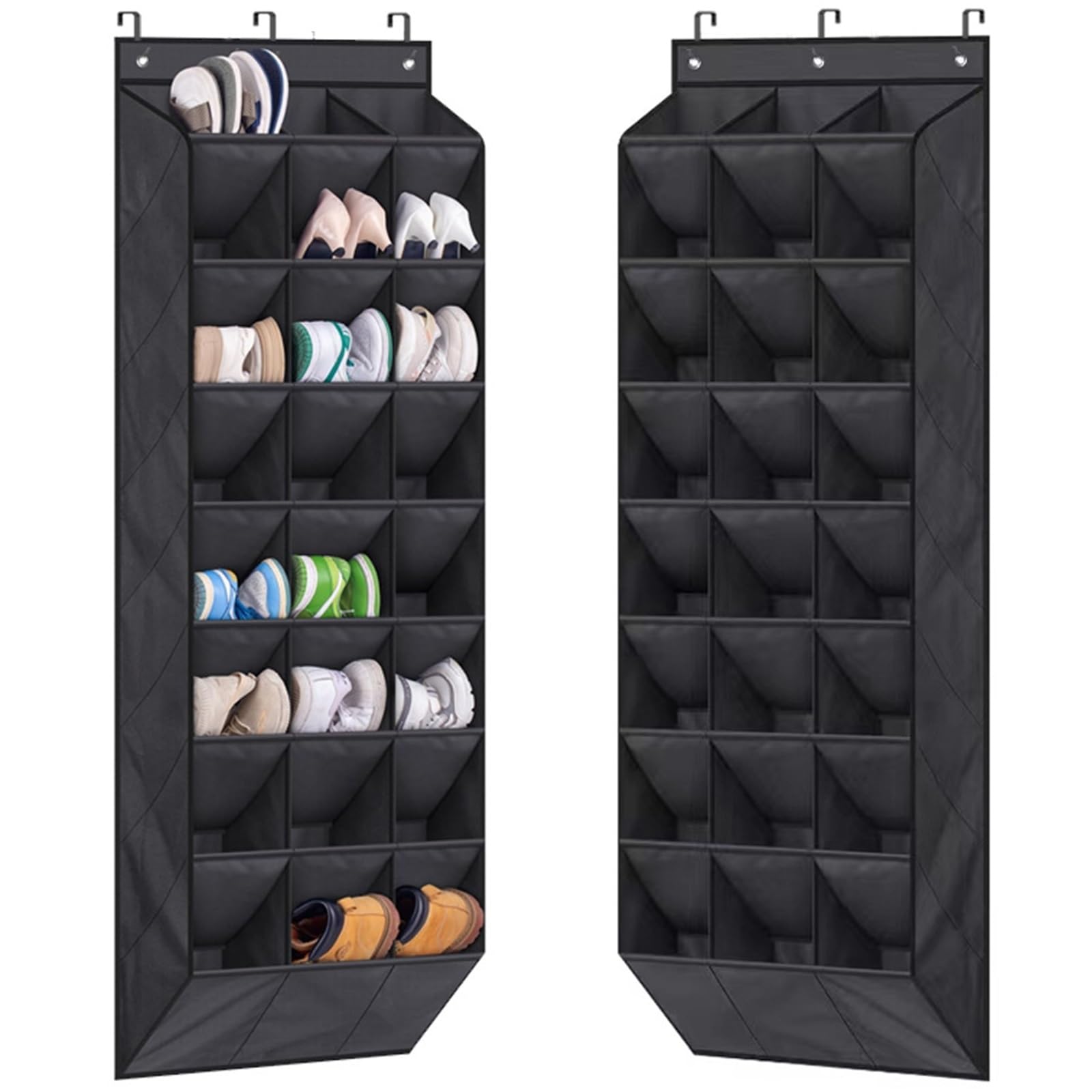 Organizador de Zapatos sobre la Puerta, Estante de Almacenamiento Colgante Oxford Resistente