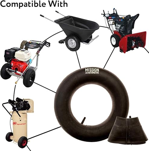 Miniatura 2 de Mission Automotive Paquete de 2 tubos interiores de repuesto prémium de 4.80/4.00-8 pulgadas, para carretillas, cortacésped, camiones de mano,