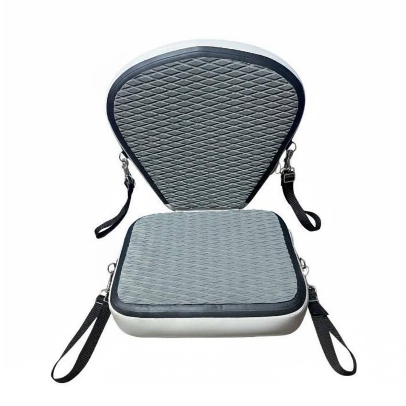 Inflatable Boat Seat Aufblasbarer Sitz Sitz Kajaksitz Sitz mit Universellem Clip System Und Abnehmbarer Rückenstütze aus PVC EVA für Kajak Freizeit Langstrecken