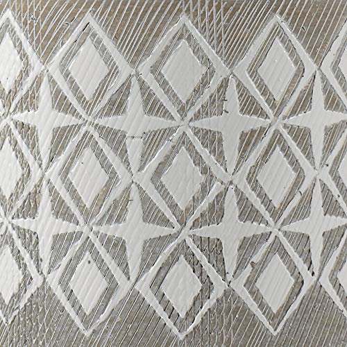 Amazon Brand – Rivet Geometric Ceramic Planter Pot, Grey, Large, 8.6"H #TOP3