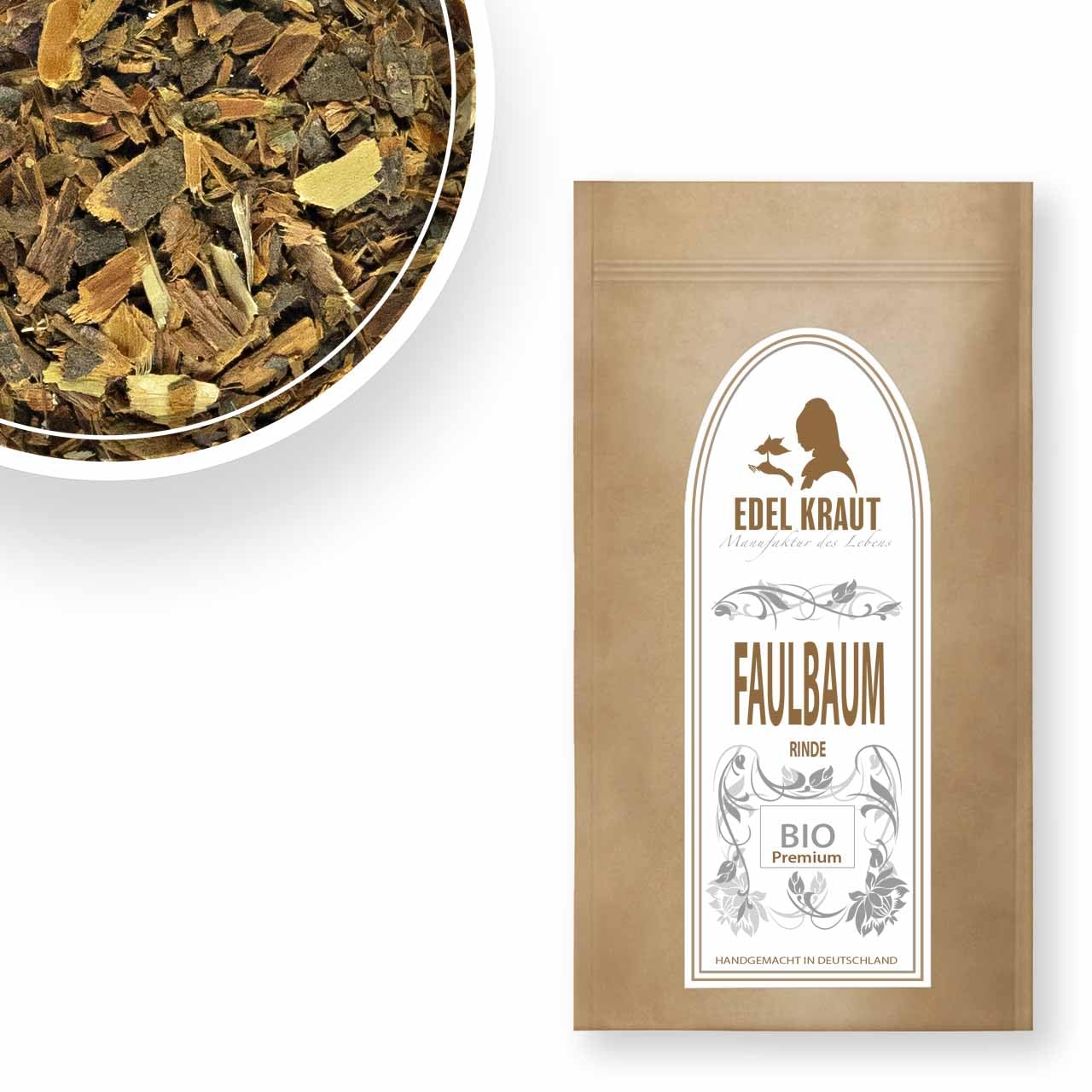 Faulbaumrinde BIO geschnitten 500g - Frangulae cortex - Rhamnus frangula - sortenrein | EDEL KRAUT