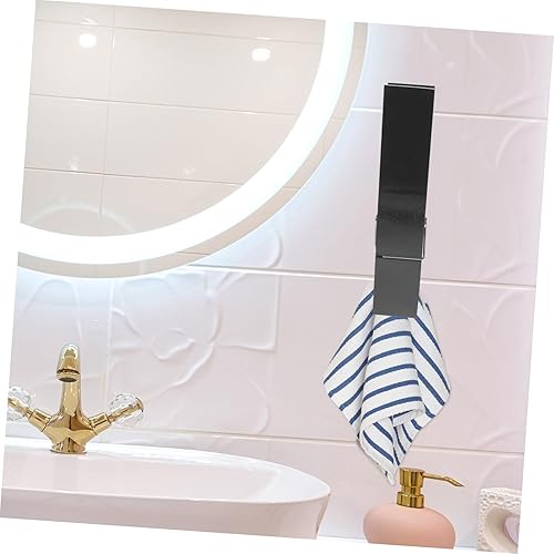 Miniatura 6 de STOBAZA Toallero montado en la pared, estantes de almacenamiento de ropa, toallero, soporte para toallas de baño, soporte para toallas de baño,