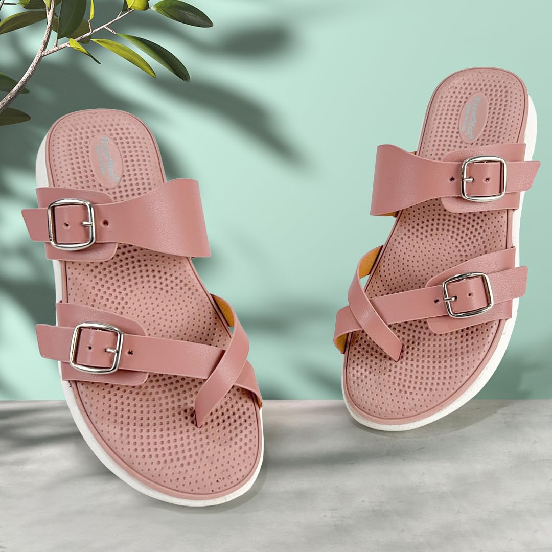 KazarMax Women Magnolia Peach Sandals -8 UK 3