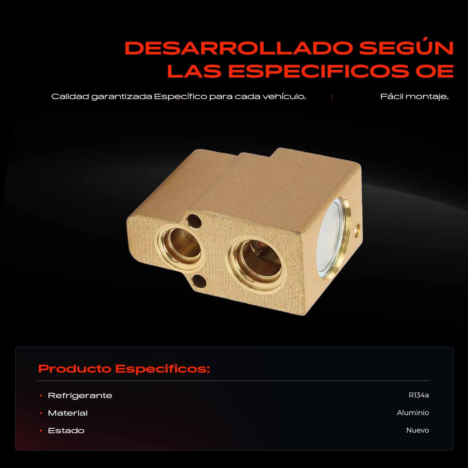 Frankberg Válvula de expansión Compatible con A3 8L1 1996-2003 Octavi.a I 1U2 1996-2010 Golf III 1H1 1991-1997 Passa.t 35I 3A2 1988-1996 Polo 6N1 1994-1999 Replace# 1H0820679A