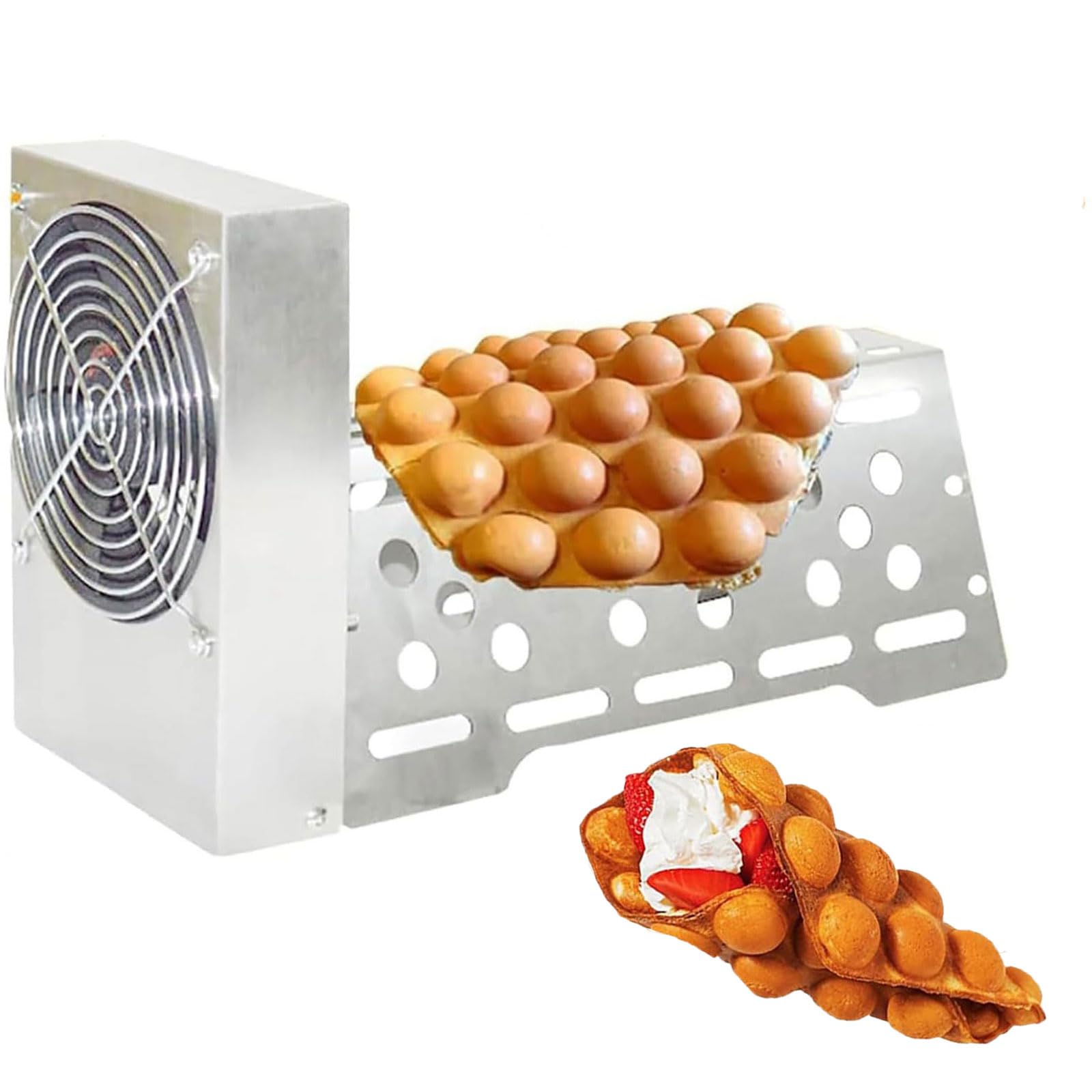 Macchina soffiatrice per Waffle, soffiatrice Automatica per Waffle da 30 W, Ventola di Raffreddamento e modellatrice per Waffle e frittelle di Uova.