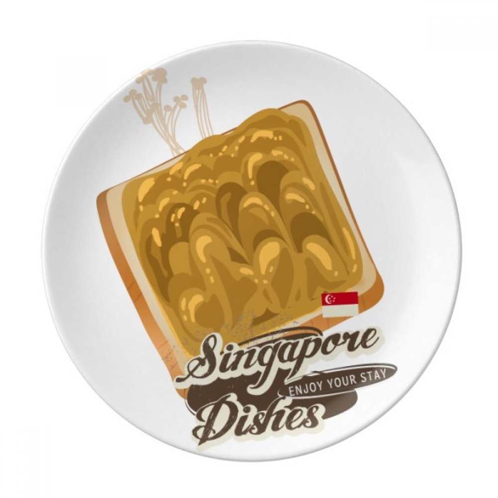 Assiette Kaya Toast Singapour en porcelaine de 20,3 cm, le cadeau de maison idéal