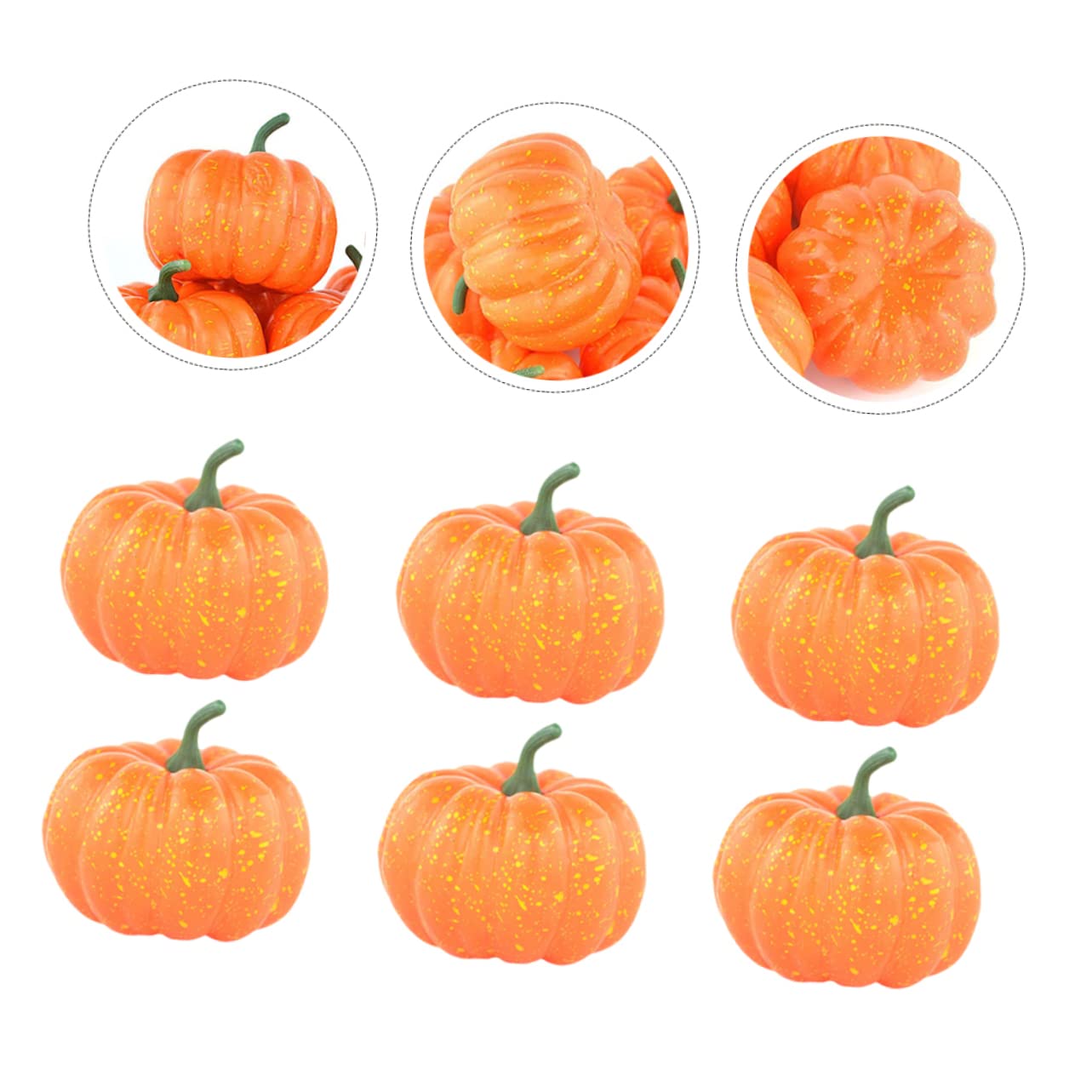 Abaodam 30piezas Calabazas Artificiales para Decoración De Halloween y Otoño Accesorios para Fiestas Interiores y Exteriores Estilo Fresco