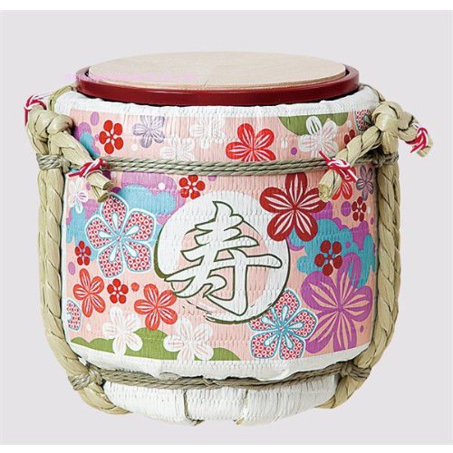 Amazon.co.jp: ミニ鏡開き こも樽 和モダン寿 ピンク 【 結婚式披露宴 