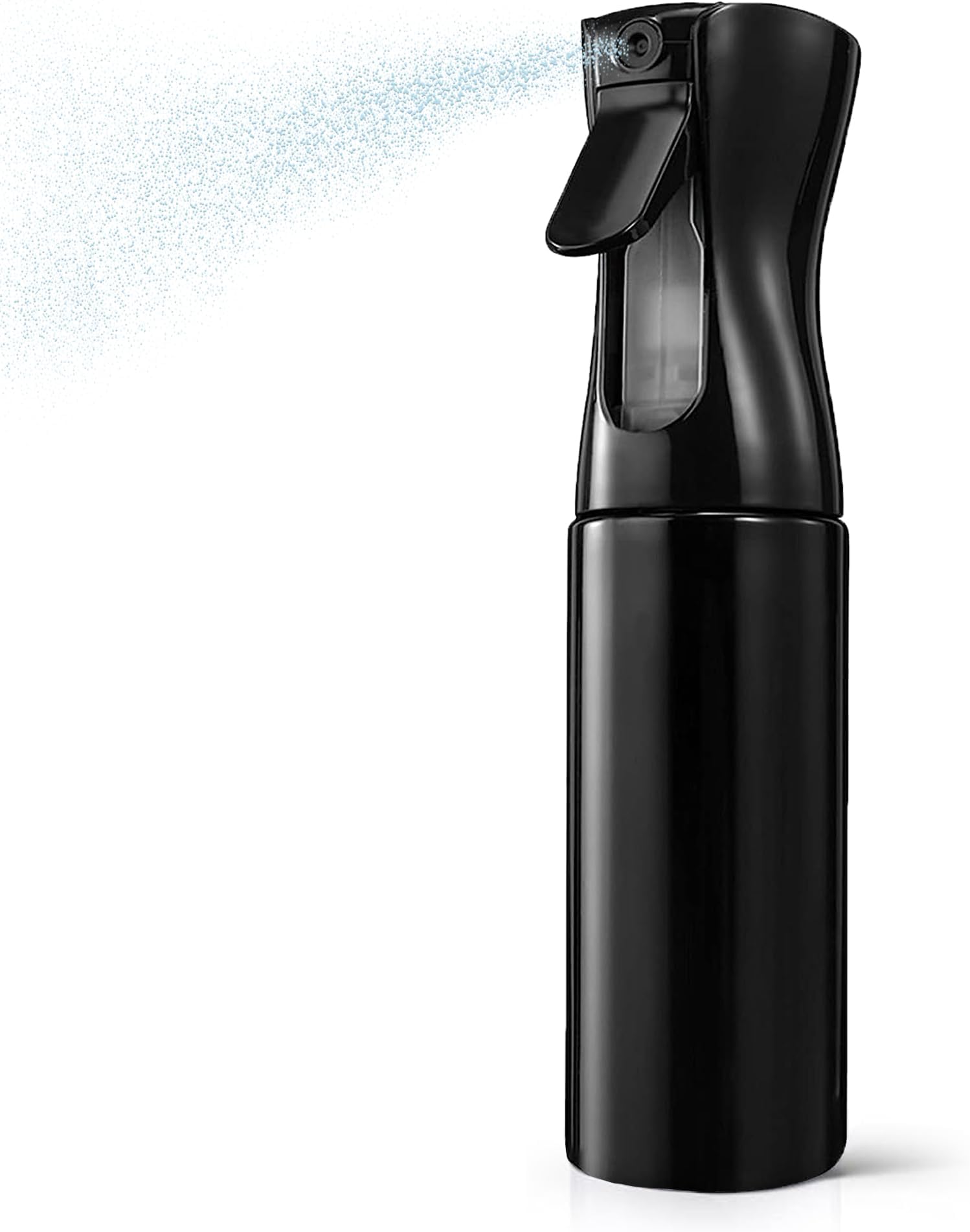 AVIDA ZEN Water Spray Bottle for Hair – 300 ml Continuous Mist Hair Spray Bottle – Empty Mister Spray Bottle for Hair, Face, Heat Relief, Plant Watering, Barber, Hairdresser, Exercise (Black)
