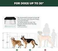 Vista 8 de FXW Rollick Unleashed corralito para perros en interiores, patio, campamento de casas rodantes, 40 pulgadas, 8 paneles para perros medianos y Blanco