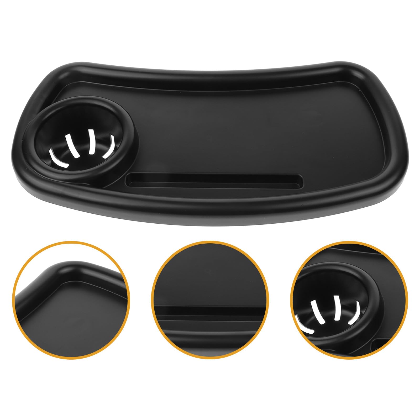 Plateau Poussette Plastique Détachable avec Porte Gobelet Accessoire Stable et Facile à Installer pour Organisateur de Collations