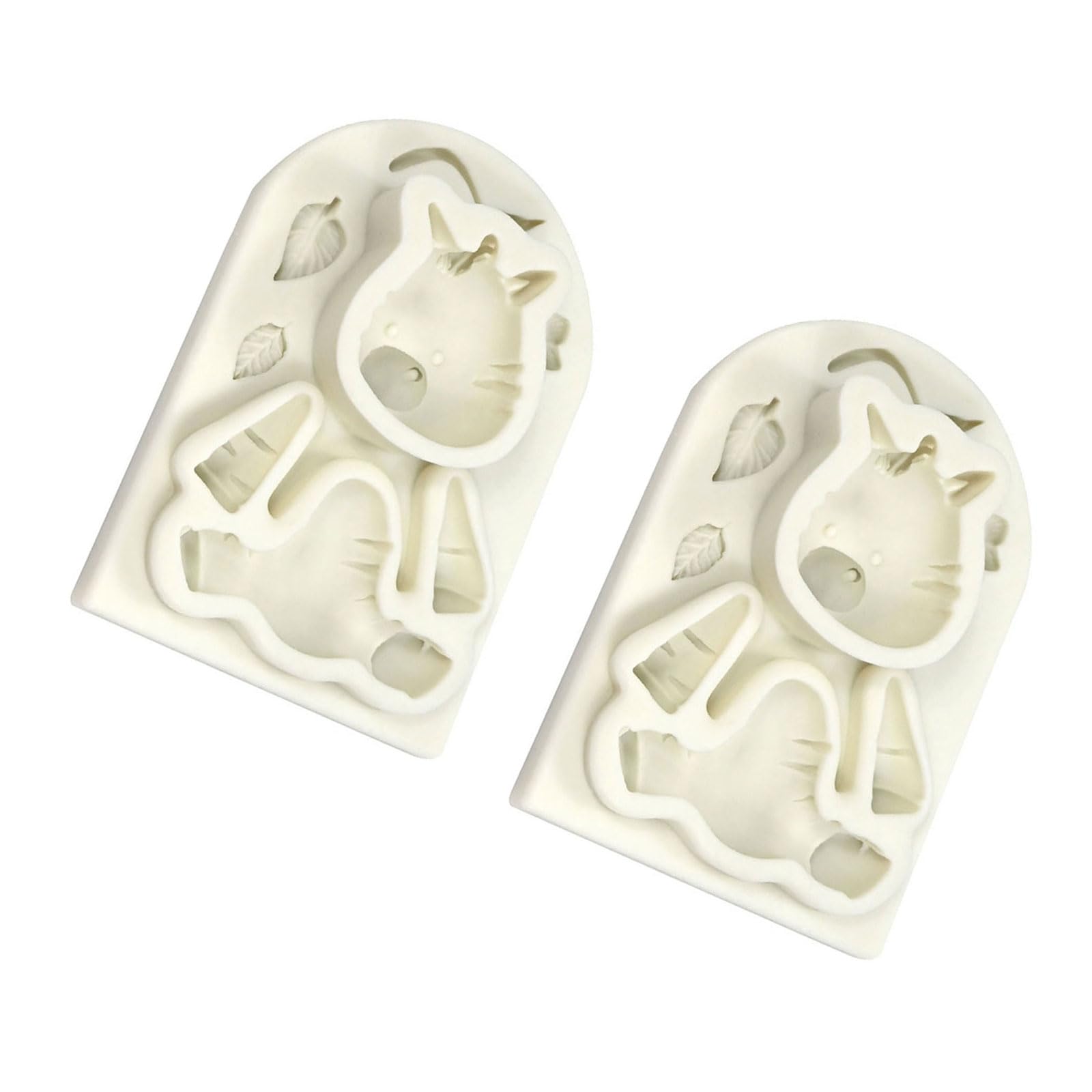 ZWWAAZHF 2Pieces Silicone Baking Molds Animal Shape Fondant Chocolate Silicone Texture Dessert for Baking Cake Decorating Tool