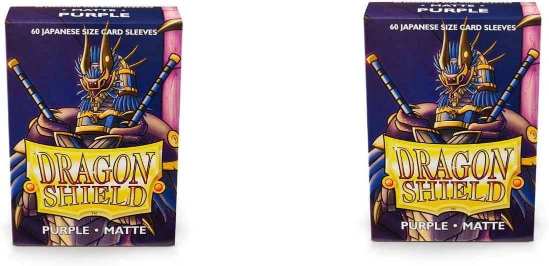 2 Packs Dragon Shield Matte Mini Japanese Purple 60 ct Card Sleeves Value Bundle! …