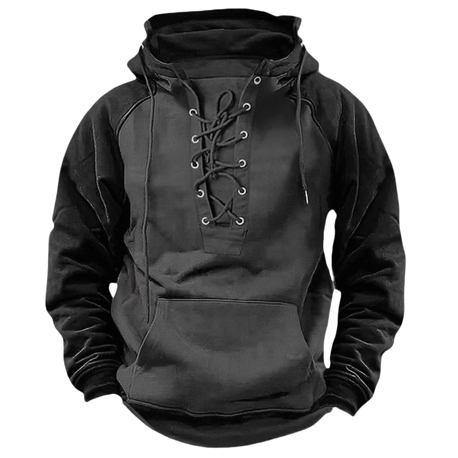 Générique Męska bawełniana bluza z kapturem Miękka bluza Podstawowy sweter gładki długi rękaw Casual Comfort Codzienny wypoczynek Jesień Wiosna A27