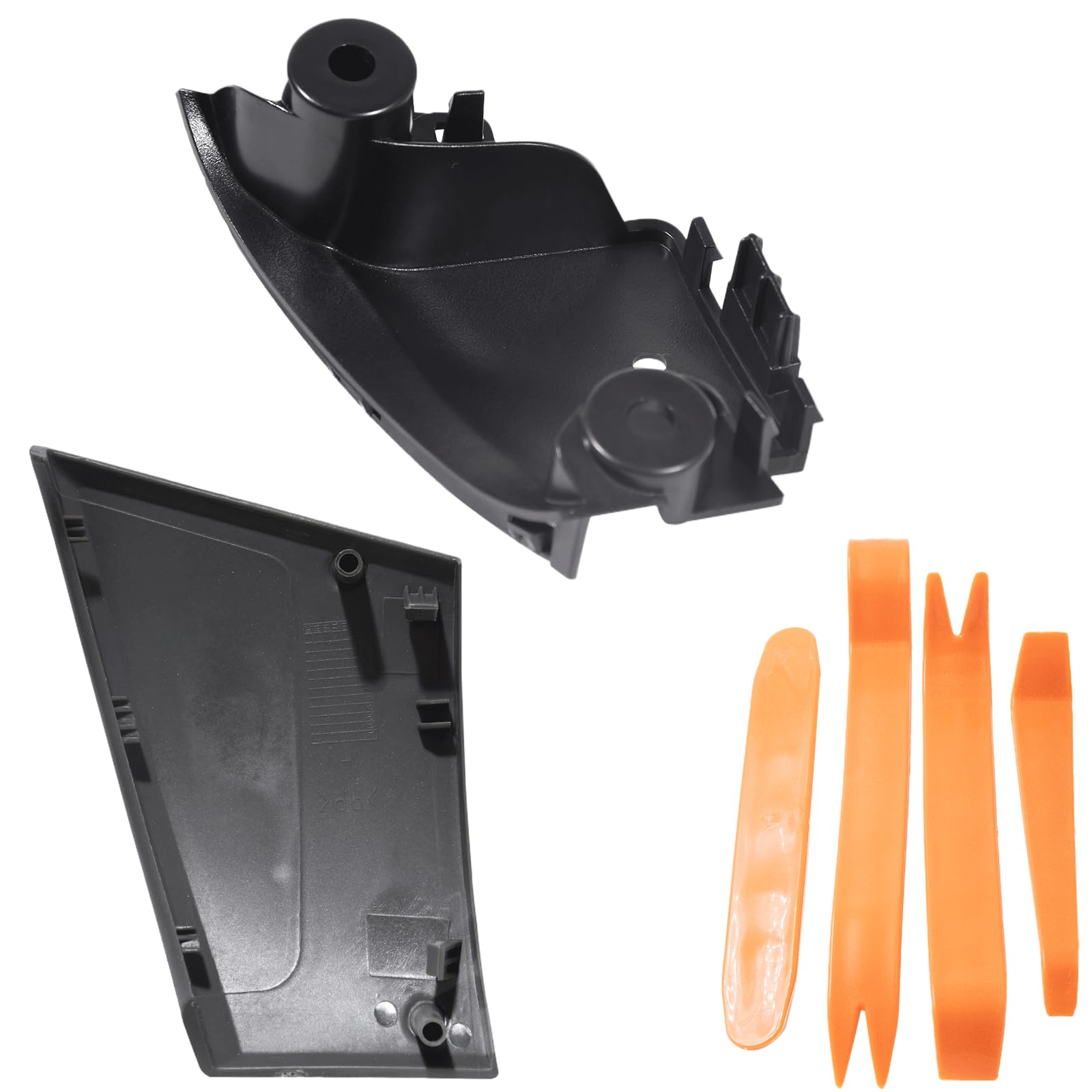 Maniglia della porta grigia e copertura interna della maniglia dell'auto nera compatibile con Peugeot 107 Toyota Aygo Citroen C1 Base del bracciolo della porta