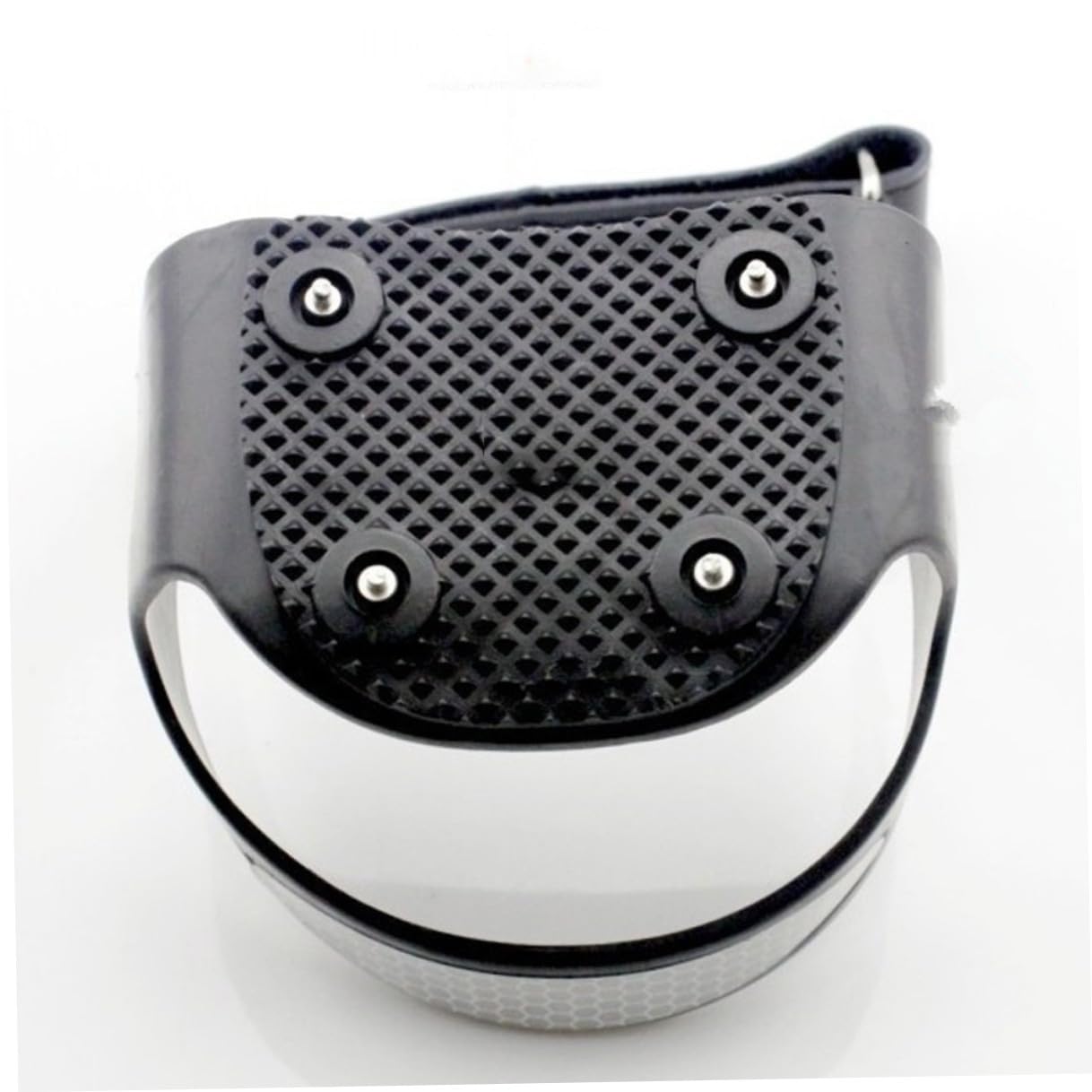 1 Paio Ramponi Ghiaccio 5 Denti Punte Silicone Impugnature Neve Stivali Scarpe Riflettente Protezione Jogging Arrampicata