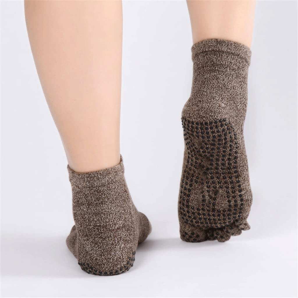 2 Paare männer Yoga socken männlich rutschfeste Griff fünf tobilatieren schweißabsorption atmungsaktiv for Gym Fitness Dance Barre (Farbe: Navy blau Größe: UK 6-8.5/7-9.5)