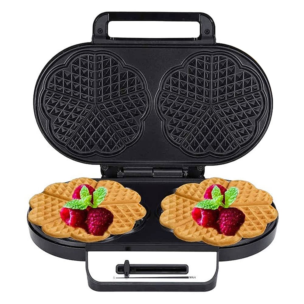 F FABOBJECTS® 1200W No-Drip Waffle on Maker Temperature Control Sandwich Machine Easy Clean Non-Stick EU 220V-image-26