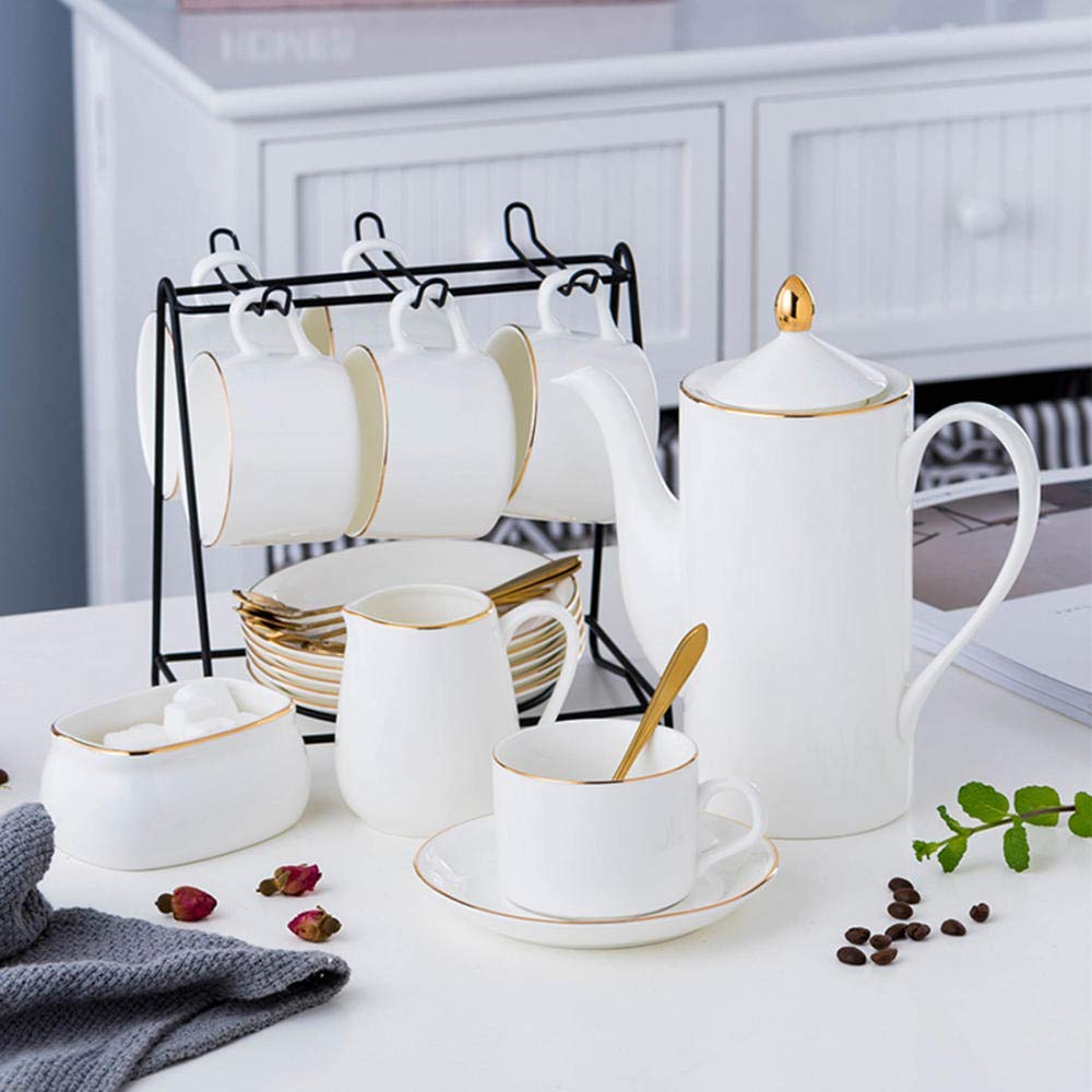 Ceramiczny biały Phnom Penh domowy zestaw filiżanek i spodków do kawy zestaw do herbaty zestaw do espresso 4-częściowy zestaw ekspres do kawy 150 ml