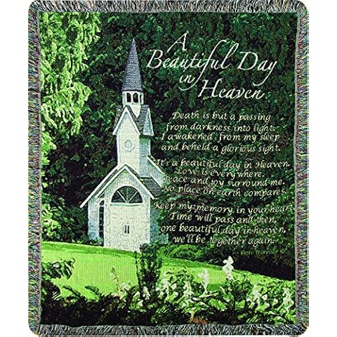 Manual Woodworkers & Weavers Tapestry Throw, A Beautiful Day in Heaven, 50 x 60 Cover