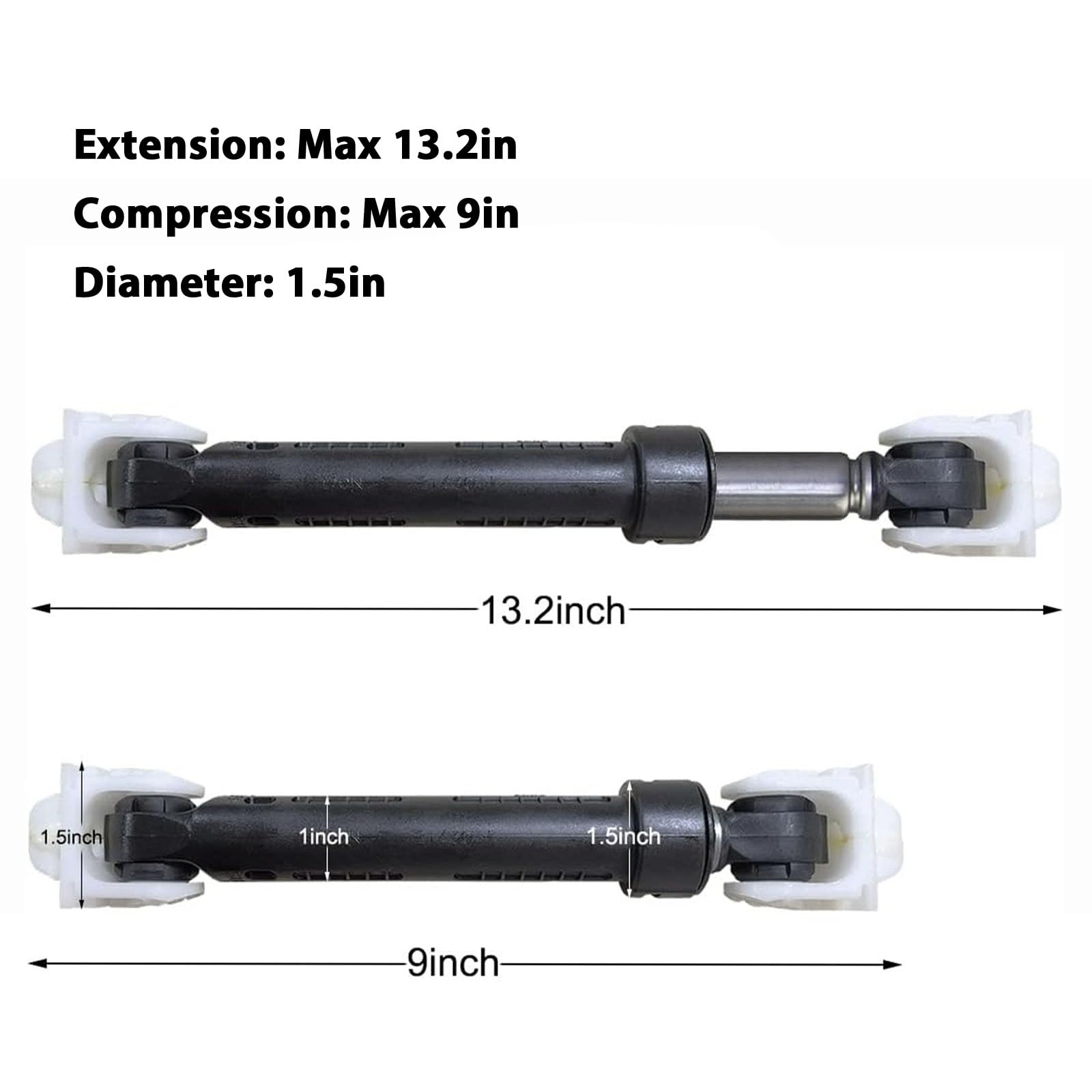 4 Pack 8182703 Washer Shock Absorber, Washer Replacement Parts Replace numbers 8182703, AP3868181, AP6011831, 1173231, 8181646, PS11745030, PS989596