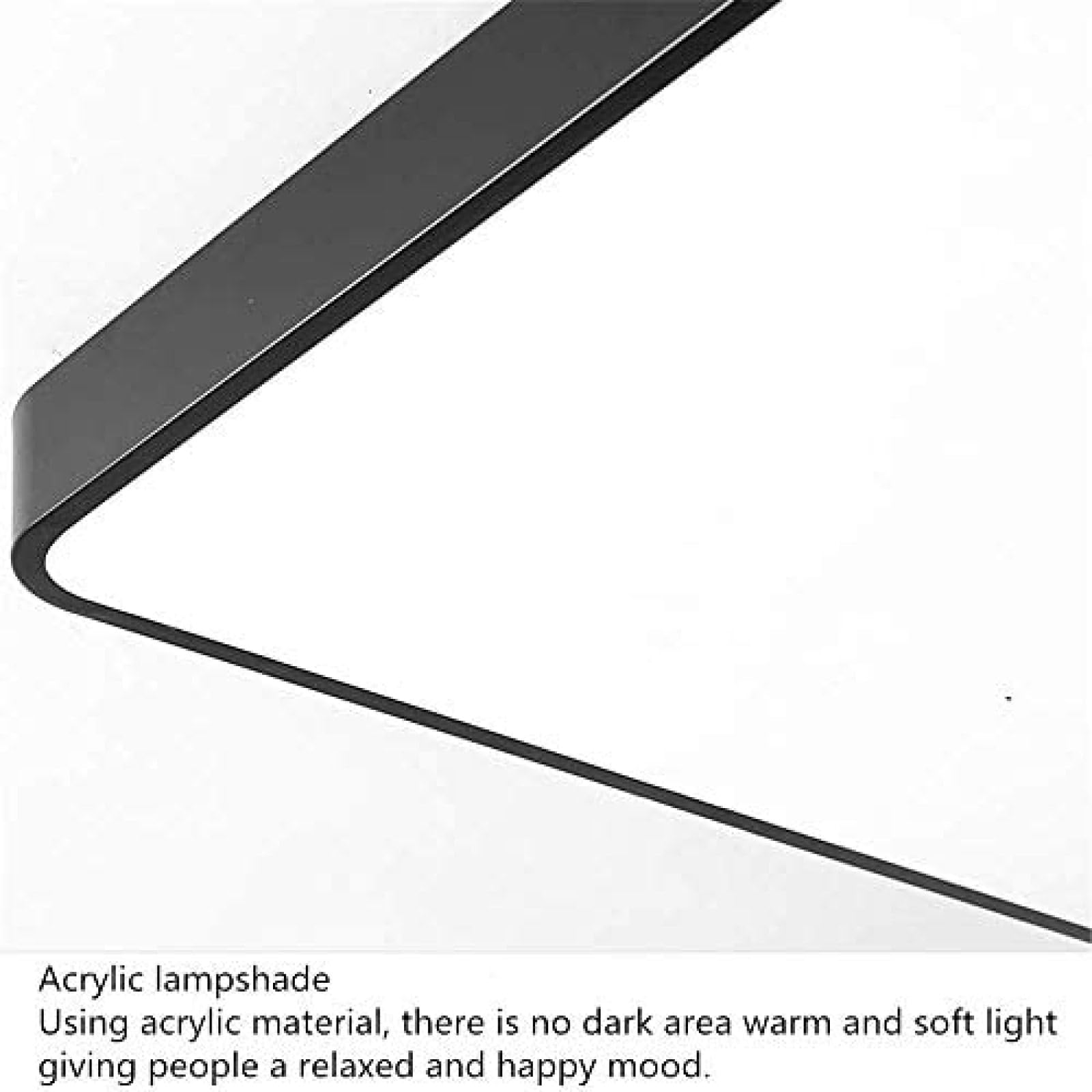 Nowoczesna Lampa Sufitowa LED Z Możliwością Przyciemniania, 120 W, 10200 Lm, 3000-6500 K, Ultracienka Kwadratowa Lampa Sufitowa Z Pilotem, Odpowiednia Do Łazienki, Sypialni, Kuchni, Salonu,Czarny