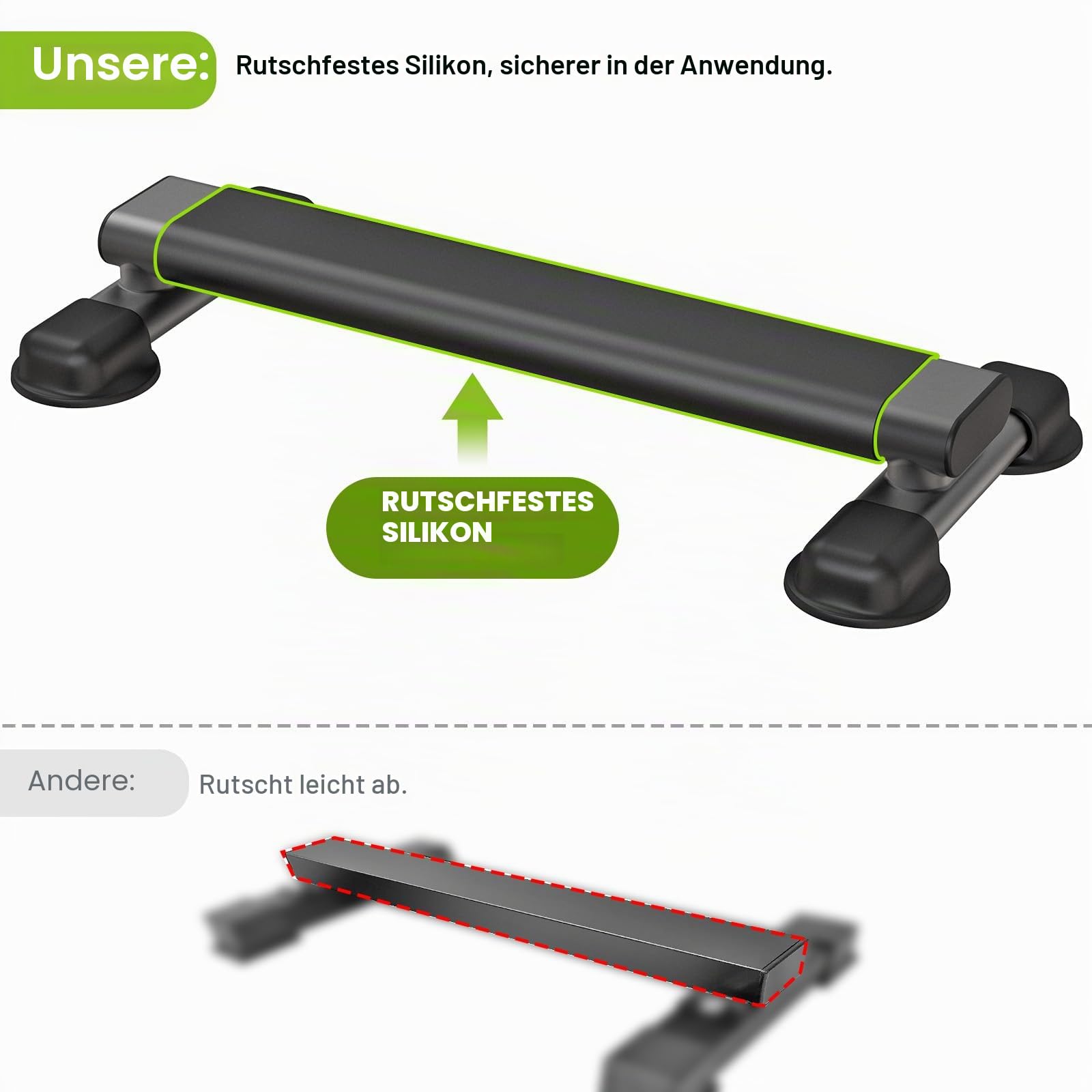 Kipika Vielseitige Wadenhebestange, robuste Stahl-Wadenhebemaschine für das Fitnessstudio zu Hause, rutschfestes Design, perfekt für Wadenheben, Kniebeugen, Fußdehnungen und Dip-Übungen, unterstützt