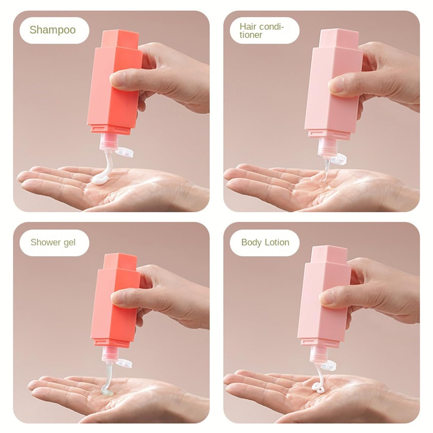 Travel Toiletry Containers - Leakproof Reusable Travel, Size Bottles for Shampoo Lotion Conditioner Body Wash Liquid Soap Women Men Outdoor Camping Hiking Gym Personal Care Easy to Use image 5