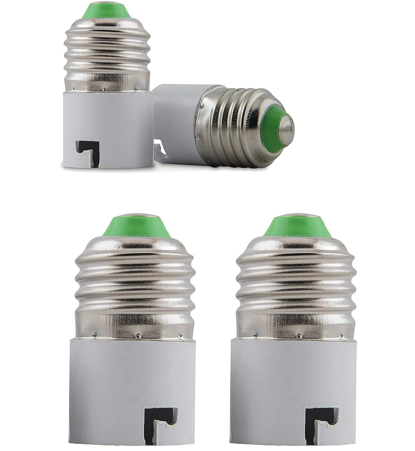 DECOFOLD White Pack of 4 E27 to B22 Screw Base Socket Converter Adapter Lamp Holder and Light Bulb-image-23