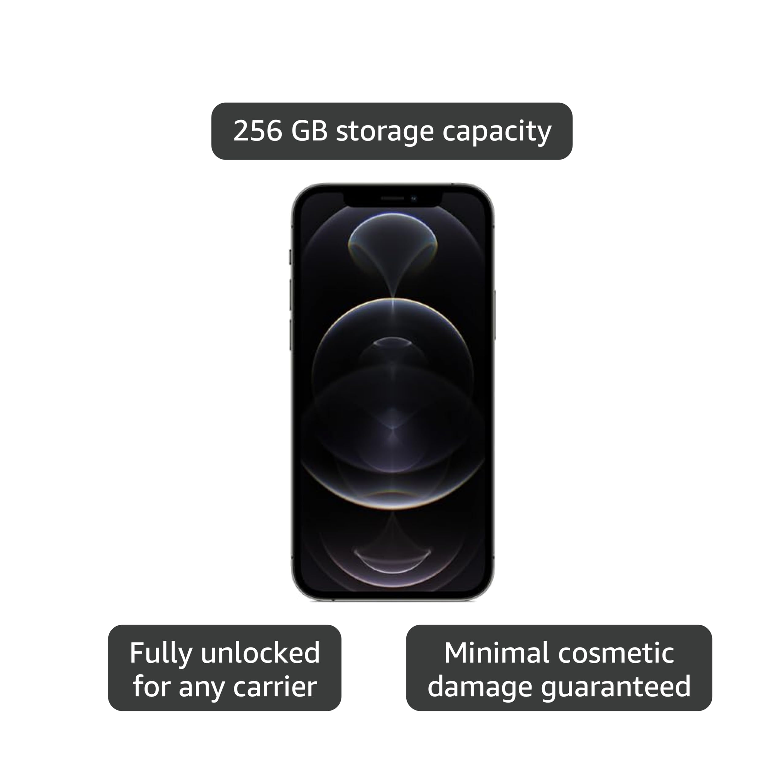 Apple iPhone 12 Pro Max, 256GB, Graphite - Unlocked (Renewed