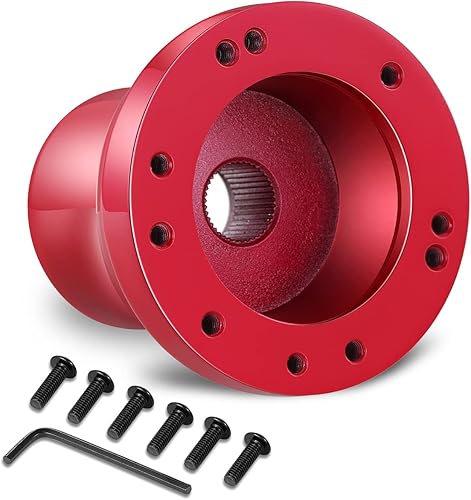 SAMXOMAP Adaptador de volante de carrito de golf para Club Car Precedent, 5 o 6 agujeros Club Car Precedent adaptador de montaje para volante, rojo