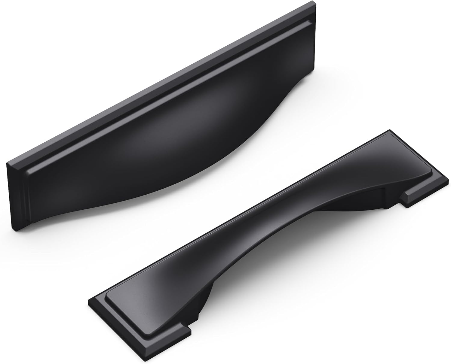 Hickory Hardware 5 Pack Solid Core Kitchen Cabinet Pulls, Luxury Handles, Doors & Dresser Drawers, 3 Inch, 3-3/4 Inch (96mm) & 5-1/16 Inch (128mm) Hole Center, Brushed Golden Brass, Dover Collection