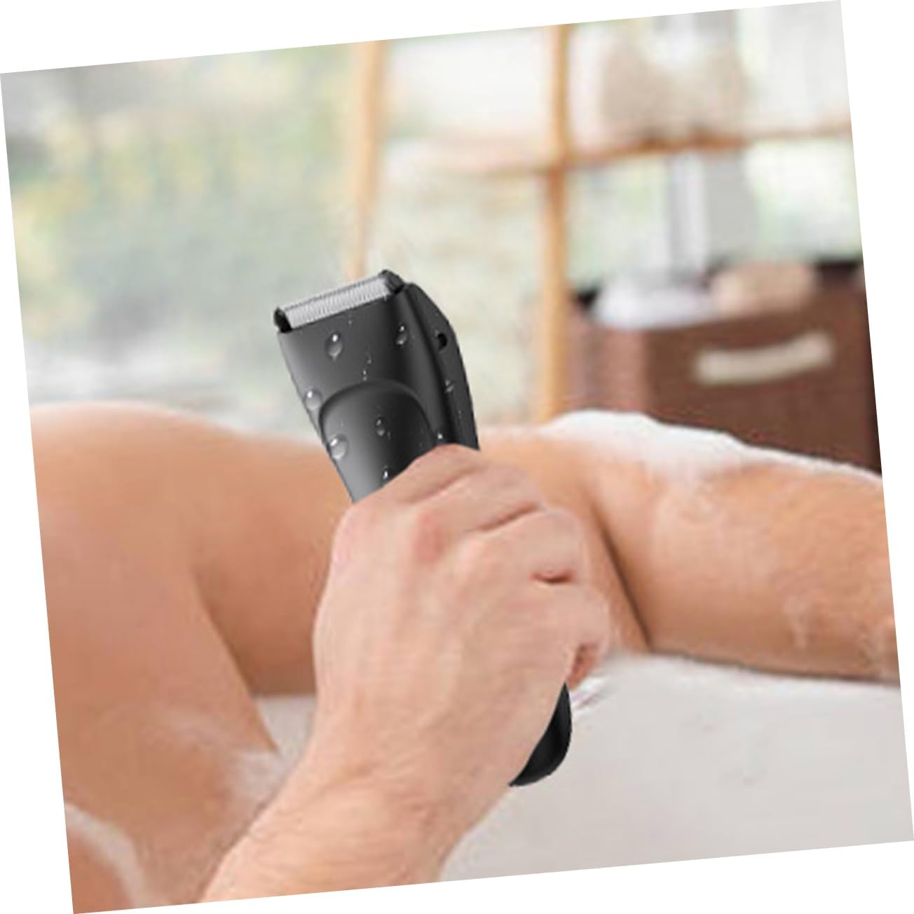 USB Rechargeable Men's Hair Clipper Body Hair Trimmer Ceramic Blade Multipurpose for Beard Mustache Groin for Bathroom