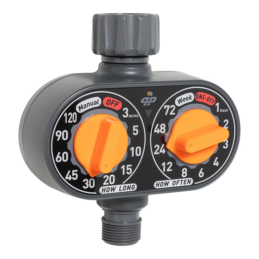 Elektronischer Bewässerungstimer – Spritzwassergeschützt, einfache Bedienung, Flexible Intervalle für die Gartenbewässerung - Wasseruhr/Zeitschaltuhr